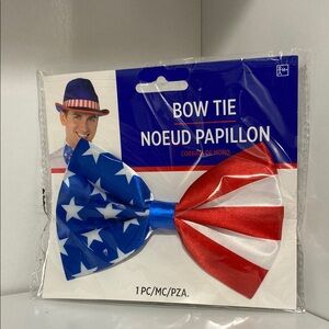 Patriotic Bow Tie - Red, White, and Blue